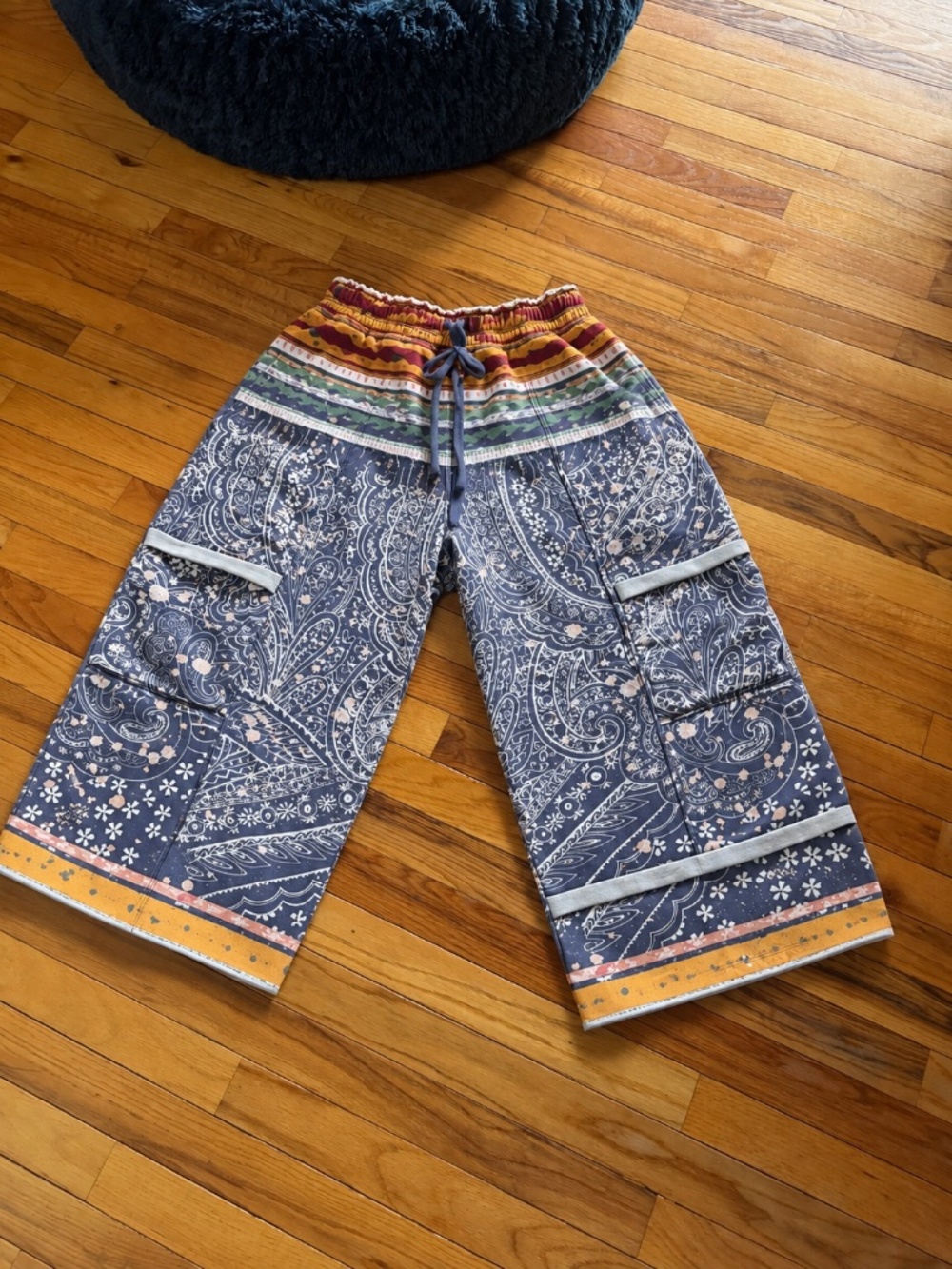 Boho Paisley Cargo Sweatpants by Free People Movement